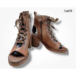 Vintage Foundry Co. shoes women’s 9.5 leather boots odette peep toe boots VFL144